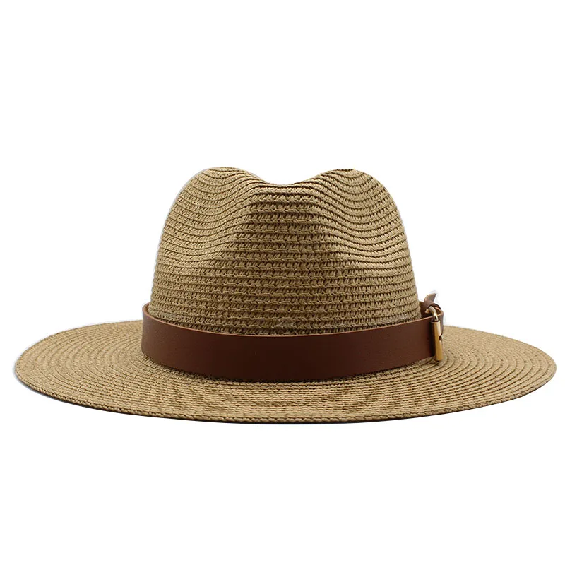 Фетровая шляпа в стиле джаз Соломенная Панама с широкими полями для мужчин и