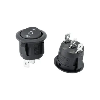 5PCS KCD1 Round Black 3 Pin SPST 3 Position ON-OFF-ON 2 Position ON-OFF Rocker Boat Switch 6A 220V 10A 125V
5PCS KCD1 Round Black 3 Pin SPST 3 Position ON-OFF-ON 2 Position ON-OFF Rocker Boat Switch 6A 220V 10A 125V