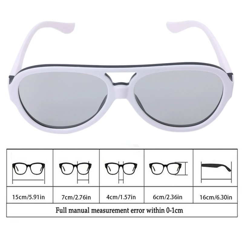 Universal Circular Passive Polarized 3D Glasses For TV Real 3D Cinema 0.42mm