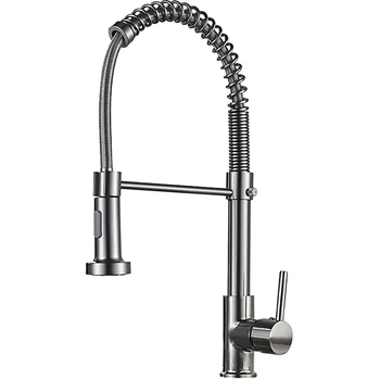 Spring Brushed Kitchen 360 Degree Swivel Pull Down Sprayer Nozzle Single Handle Faucet Mixer Hot Cold Kitchen Tap
Spring Brushed Kitchen 360 Degree Swivel Pull Down Sprayer Nozzle Single Handle Faucet Mixer Hot Cold Kitchen Tap