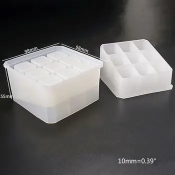 Box Resin Molds, Silicone Jewelry Round Box Molds with 9-Slot Epoxy Resin Molds X7YC
Box Resin Molds, Silicone Jewelry Round Box Molds with 9-Slot Epoxy Resin Molds X7YC