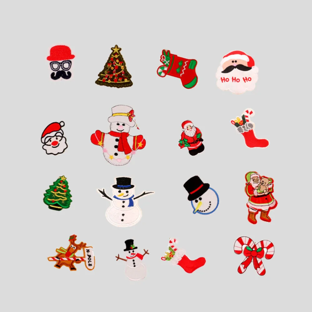 16pcs Christmas Embroidery Patch Funny Iron on Sewn on Applique for Pants Backpack Hat
16pcs Christmas Embroidery Patch Funny Iron on Sewn on Applique for Pants Backpack Hat
