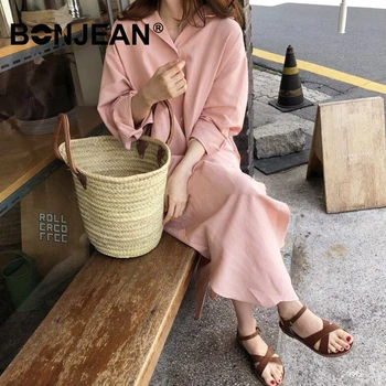 Shirt Dress Long Sleeve Maxi Dresses For Women Single Breasted Ladies Summer Spring Pink Dress Elegant Streetwear Z149
Shirt Dress Long Sleeve Maxi Dresses For Women Single Breasted Ladies Summer Spring Pink Dress Elegant Streetwear Z149