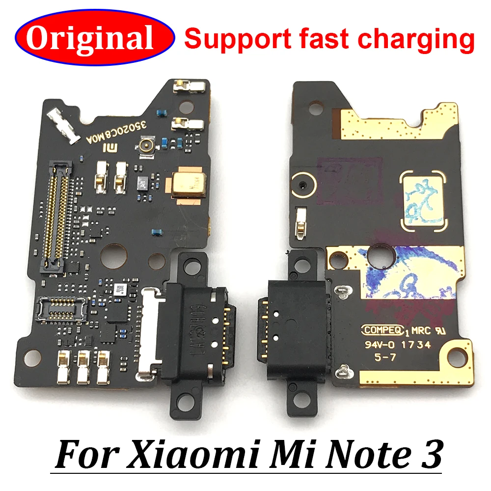 10Pcs/Lot USB Charging Port Mic Microphone Dock Connector Board Flex Cable For Xiaomi Mi Note 3 Note3 Repair Parts | Мобильные