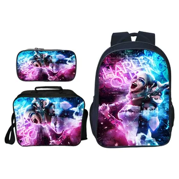 3Pcs/Set New Fashion 3D Printing Suicide Squad Teenagers Girls School Backpacks Harley Quinn Kids Baby Book Bags Kindergarten
3Pcs/Set New Fashion 3D Printing Suicide Squad Teenagers Girls School Backpacks Harley Quinn Kids Baby Book Bags Kindergarten