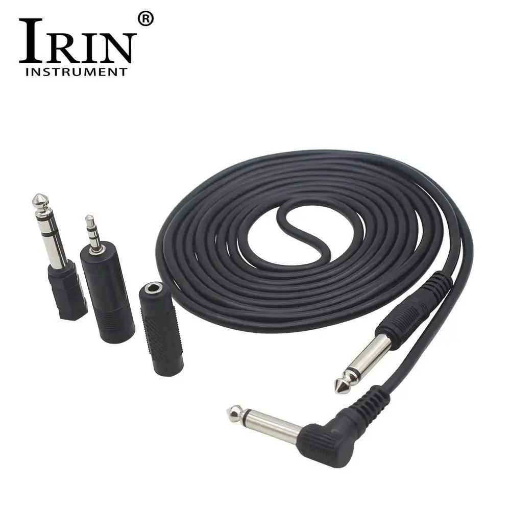 

IRIN 3M/ 10 Feet Instrument Guitar Audio Cable 1/4-Inch 6.35mm Guitarra Audio Cable Straight to Right Angle Plug with 3 Adapters