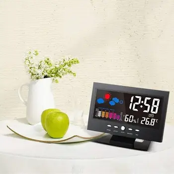 LED Backlight Aalarm Clock Temperature Indoor Humidity Monitor Electronic Desktop Weather Station Time Date Clock Voice Control
LED Backlight Aalarm Clock Temperature Indoor Humidity Monitor Electronic Desktop Weather Station Time Date Clock Voice Control