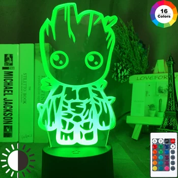 3d Led Night Light Lamp Marvel Cute Groot Nightlight Home Decor Guardians of The Galaxy The Avengers Superhero Groot 3d Lamp
3d Led Night Light Lamp Marvel Cute Groot Nightlight Home Decor Guardians of The Galaxy The Avengers Superhero Groot 3d Lamp