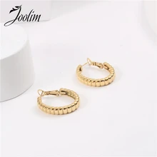 Joolim High End PVD Plated Croissant Hoop Earring Stainless Steel Earrings Tarnish Free Gold Jewelry
Joolim High End PVD Plated Croissant Hoop Earring Stainless Steel Earrings Tarnish Free Gold Jewelry