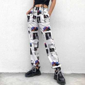 ZEBERY 2020 Cargo Pants Women With Print Wide Leg Trousers High Street Punk Female Harajuku Harem Pant Pantalon Cargo Femme 
ZEBERY 2020 Cargo Pants Women With Print Wide Leg Trousers High Street Punk Female Harajuku Harem Pant Pantalon Cargo Femme