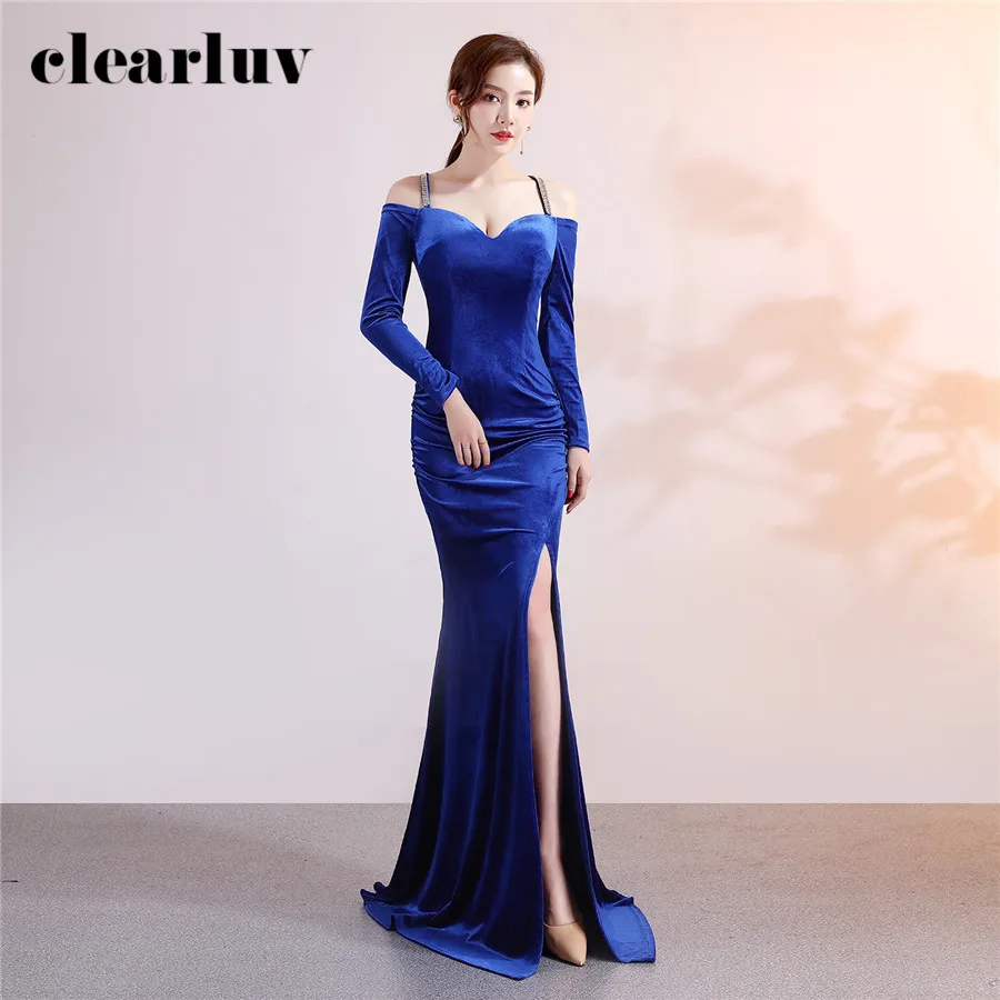 Mermaid Evening Dress Sling Split Formal Dress DX363-3 2020 Plus Size Long Elegant Prom Dress Royal Blue Long Sleeves Party Gown
Mermaid Evening Dress Sling Split Formal Dress DX363-3 2020 Plus Size Long Elegant Prom Dress Royal Blue Long Sleeves Party Gown