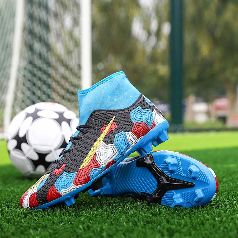2020 Blue Spike Soccer Boots For Men Colorful Printing Men's Football Shoe Ankle Support Man Soccer Cleats Zapatillas De Futbol
2020 Blue Spike Soccer Boots For Men Colorful Printing Men's Football Shoe Ankle Support Man Soccer Cleats Zapatillas De Futbol