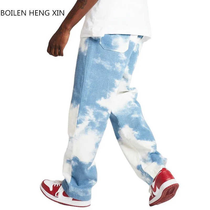 Hot Style Men Loose Jeans Straight Pants Snowflake Wash Hip hop High Quality Jeans
Hot Style Men Loose Jeans Straight Pants Snowflake Wash Hip hop High Quality Jeans