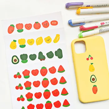 SIXONE Ins Cartoon Colour Fruits Decoration Sticker Korea Student Creative Phone Shell Notebook Kawaii Seal Sticker Stationery
SIXONE Ins Cartoon Colour Fruits Decoration Sticker Korea Student Creative Phone Shell Notebook Kawaii Seal Sticker Stationery
