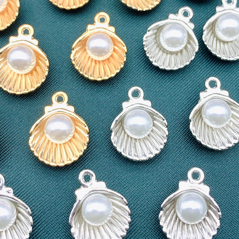 10Pcs Gold Silver Color Shell Pearl Charms Alloy Shell Pearl Shell Pendant Wholesale For DIY Earrings Jewelry Making Accessories
10Pcs Gold Silver Color Shell Pearl Charms Alloy Shell Pearl Shell Pendant Wholesale For DIY Earrings Jewelry Making Accessories