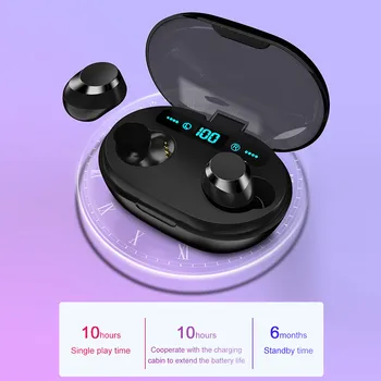 Bluetooth 5.0 Wireless Earphone 6D Stereo Sound Touch Control Automatic Connect LED Digital Display With 2000mA Charge Case
Bluetooth 5.0 Wireless Earphone 6D Stereo Sound Touch Control Automatic Connect LED Digital Display With 2000mA Charge Case