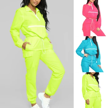 New Women Reflective Jackets Elastic Drawstring Set Windbreaker Raincoats Outdoor Active Casual Tracksuits 2Pcs Set Sports Sets
New Women Reflective Jackets Elastic Drawstring Set Windbreaker Raincoats Outdoor Active Casual Tracksuits 2Pcs Set Sports Sets