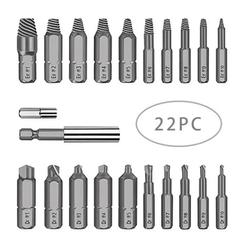 All-Purpose Broken Bolt Extractor Screw Remover Set with Magnetic Extension Bit Holder Socket Adapter(22pc)
All-Purpose Broken Bolt Extractor Screw Remover Set with Magnetic Extension Bit Holder Socket Adapter(22pc)