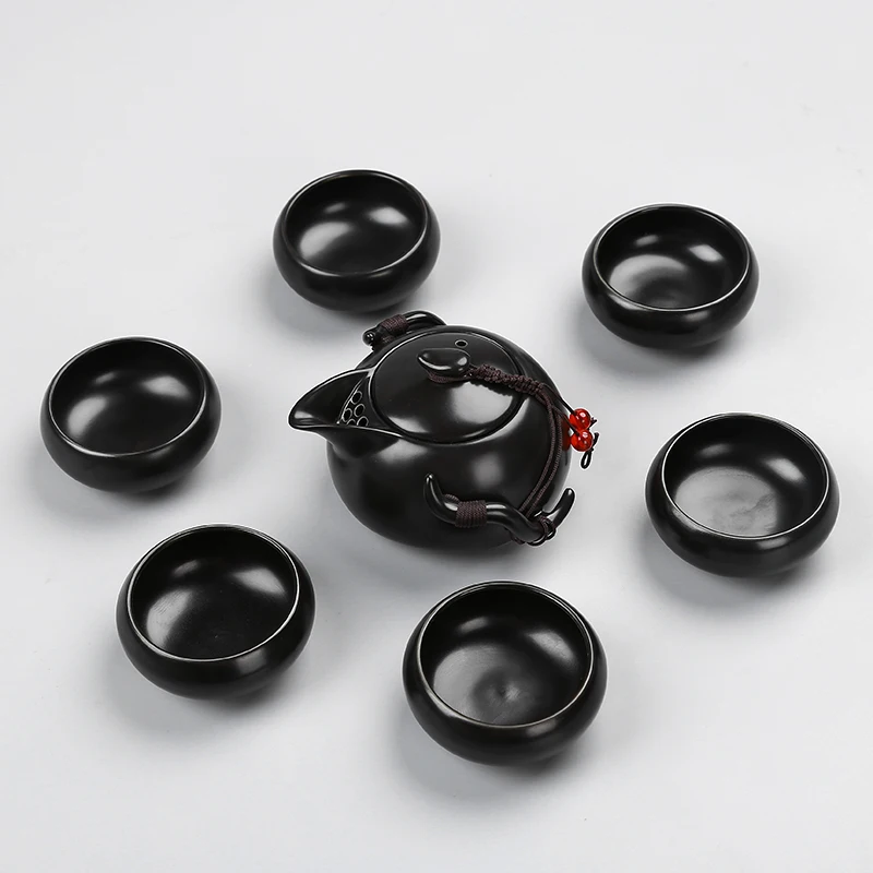 LUWU ceramic teapot gaiwan tea cups chinese kung fu tea set drinkware