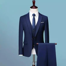 Business Suit Men's Three-piece Suit Gentlemen's Business Office Professional Formal Suit Men's Tailored Wedding Dress
Business Suit Men's Three-piece Suit Gentlemen's Business Office Professional Formal Suit Men's Tailored Wedding Dress