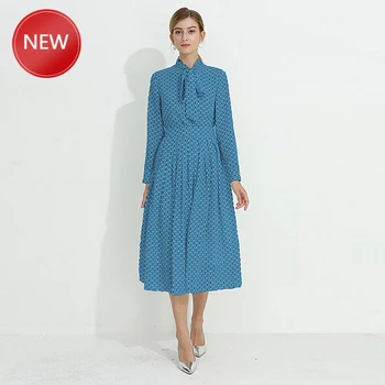 New High Quality Ribbon Long Sleeve Shirt Top Half Skirt Elegant Chic Party Workplace Casual Blue Women'S Sets Fashion Spring 
New High Quality Ribbon Long Sleeve Shirt Top Half Skirt Elegant Chic Party Workplace Casual Blue Women'S Sets Fashion Spring