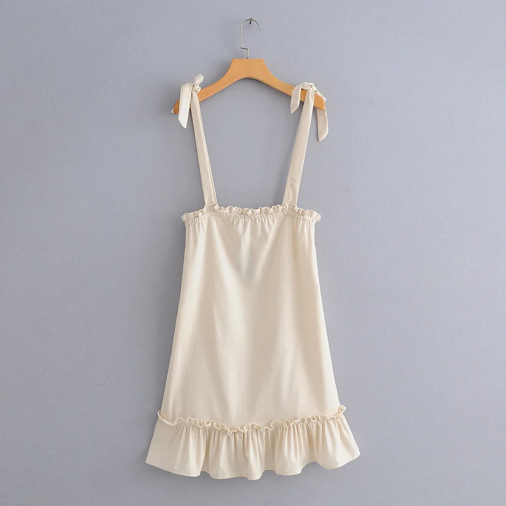 2019 Western Style Spring And Summer Women's Dress New Style Cotton Linen Lace-up Solid Color Dress
2019 Western Style Spring And Summer Women's Dress New Style Cotton Linen Lace-up Solid Color Dress