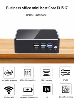 ELIKLIVE mini computer small host four generations i3 1.7GHz 4010U 4GB/128GB Windows 10 HTPC home video game machine with WIFI