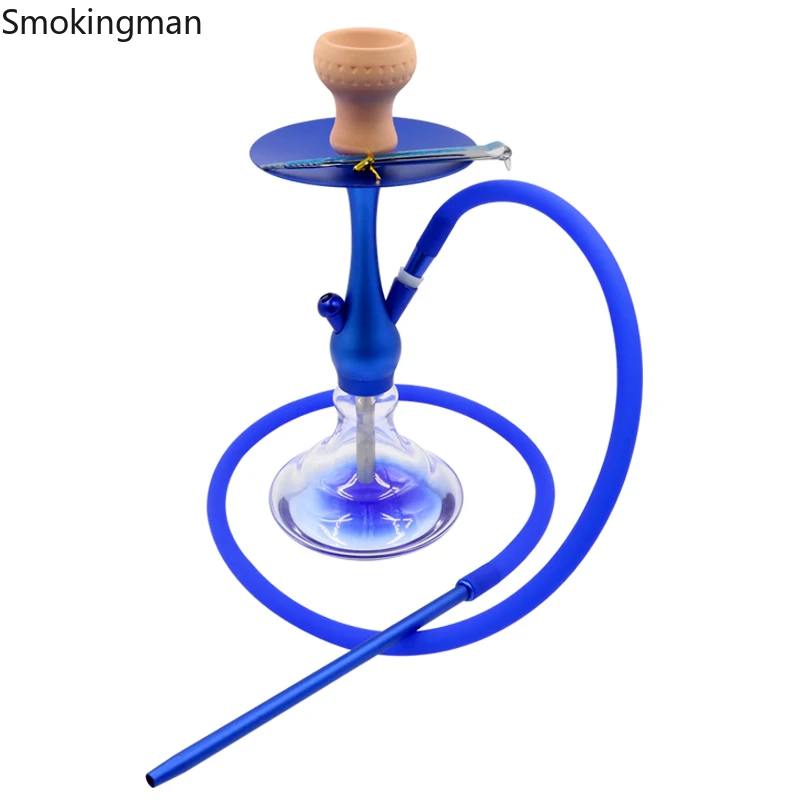 

Frosted Glass Shisha Hookah Smoking Water Pipe A Full Set With Metal Tweezer Ceramic Bowl Chichas Narguile Smoking Pipe