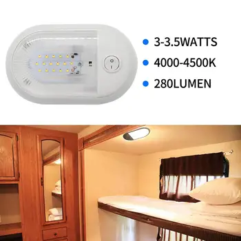 12V Surface Mounted LED Ceiling Light Single Dome Lamp for RV Camper Trailer Lighting Modern Living Room Night Working night
12V Surface Mounted LED Ceiling Light Single Dome Lamp for RV Camper Trailer Lighting Modern Living Room Night Working night