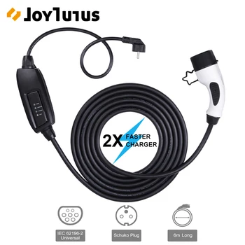6M Level 2 EV Charger Plug Cable Portable EVSE 16A Schuko Connector Universal IEC 62196-2 Type 2 Electric Car Charging Cable
6M Level 2 EV Charger Plug Cable Portable EVSE 16A Schuko Connector Universal IEC 62196-2 Type 2 Electric Car Charging Cable