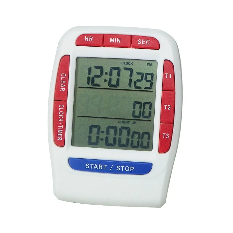 3 display channels, electronic countdown timer, soup kitchen cooking timer, multi-function counting device
3 display channels, electronic countdown timer, soup kitchen cooking timer, multi-function counting device