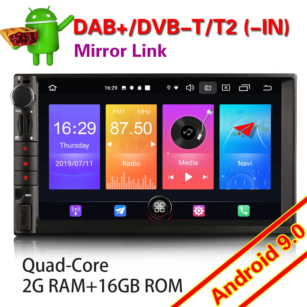 2649 Universal 2 Din Car Stereo Autoradio Android 9.0 Sat Nav GPS Headunit WIFI Bluetooth 4G Radio DAB+ multimedia player
2649 Universal 2 Din Car Stereo Autoradio Android 9.0 Sat Nav GPS Headunit WIFI Bluetooth 4G Radio DAB+ multimedia player