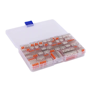 54 Pcs Lever Nuts Assortment Pack Conductor Compact Wire Connectors Terminal Block Wire Push Cable Connector
54 Pcs Lever Nuts Assortment Pack Conductor Compact Wire Connectors Terminal Block Wire Push Cable Connector