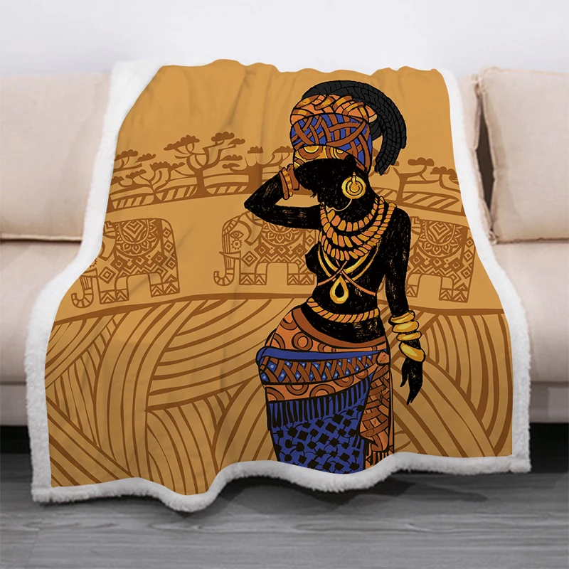 African Woman Funny Character Blanket 3D Print Sherpa Blanket on Bed Home Textiles Dreamlike Style 07
African Woman Funny Character Blanket 3D Print Sherpa Blanket on Bed Home Textiles Dreamlike Style 07