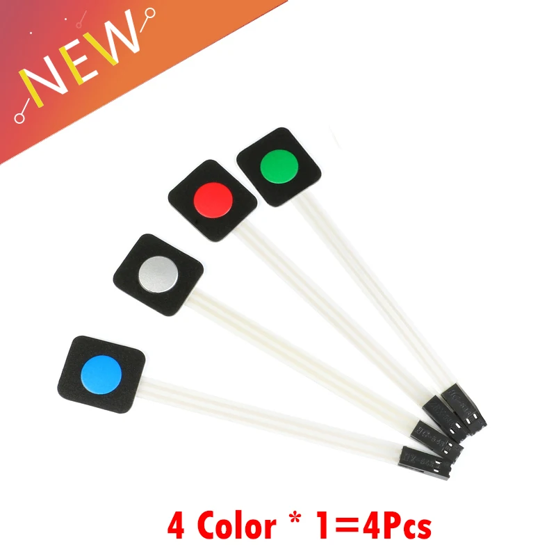 4Pcs=4 Color Membrane Switch Keypad 1 Key Matrix Membrane Switch Keyboard Board for Arduino DIY Single Key
4Pcs=4 Color Membrane Switch Keypad 1 Key Matrix Membrane Switch Keyboard Board for Arduino DIY Single Key