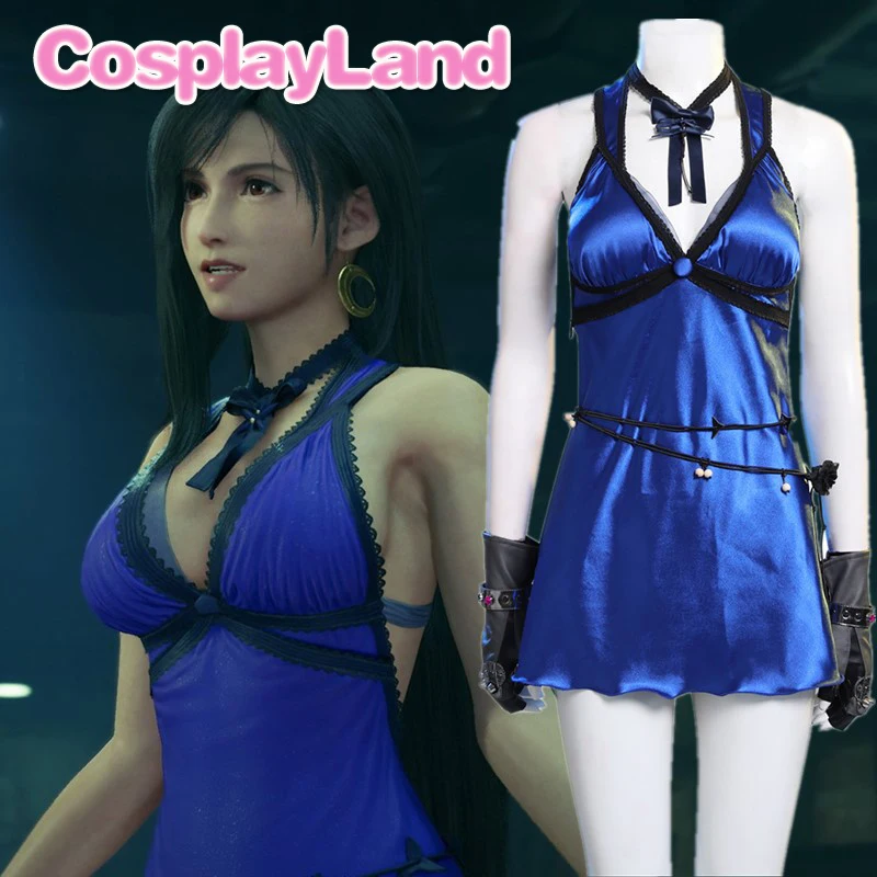Tifa Lockhart Cosplay Outfit Final Fantasy VII FF7 Remake Cosplay Costume Halloween Suit Tifa Blue Dress Women Sexy Short Skirt
Tifa Lockhart Cosplay Outfit Final Fantasy VII FF7 Remake Cosplay Costume Halloween Suit Tifa Blue Dress Women Sexy Short Skirt