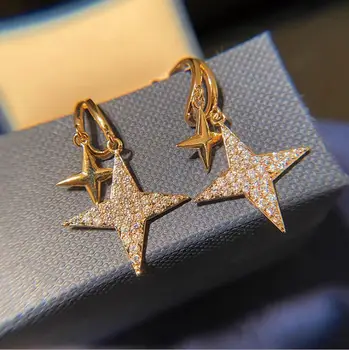zirconium double-layer star earrings compact earrings four-point star earrings female temperament tide earrings
zirconium double-layer star earrings compact earrings four-point star earrings female temperament tide earrings