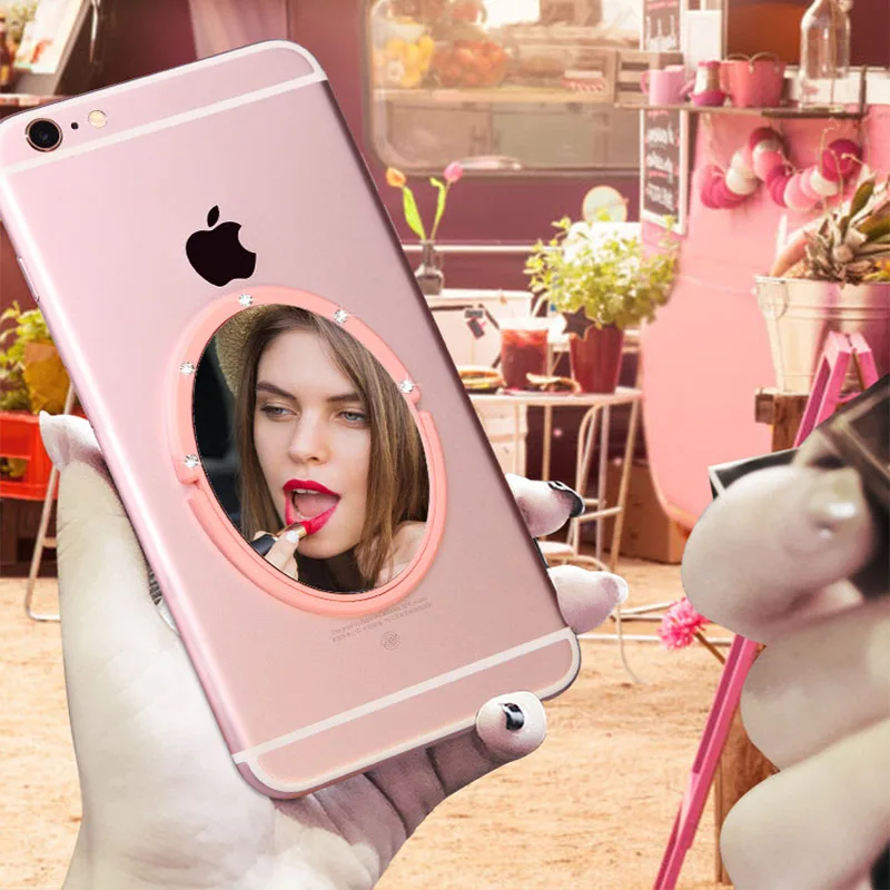 Makeup Mirror Finger Phone Holder Stander Universal Diamond Phone Holder Make up Mirror Cell Mobile Phone Socket Ring Holder
Makeup Mirror Finger Phone Holder Stander Universal Diamond Phone Holder Make up Mirror Cell Mobile Phone Socket Ring Holder