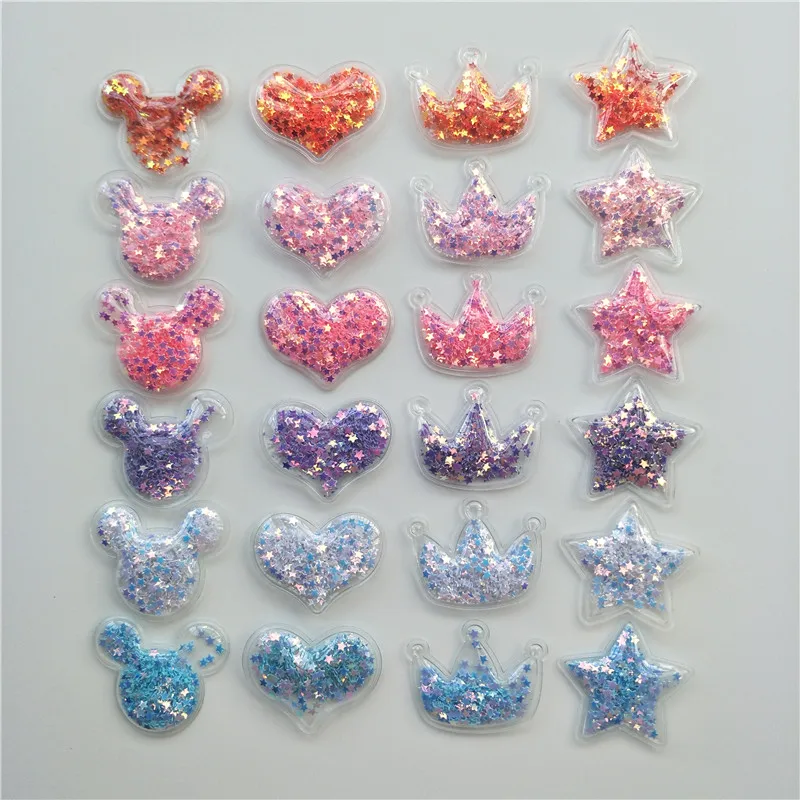 60pcs/lot Small Size Multi style Transparent Bling bling Flowing Patches Appliques for DIY Children Clip Accessories 
60pcs/lot Small Size Multi style Transparent Bling bling Flowing Patches Appliques for DIY Children Clip Accessories