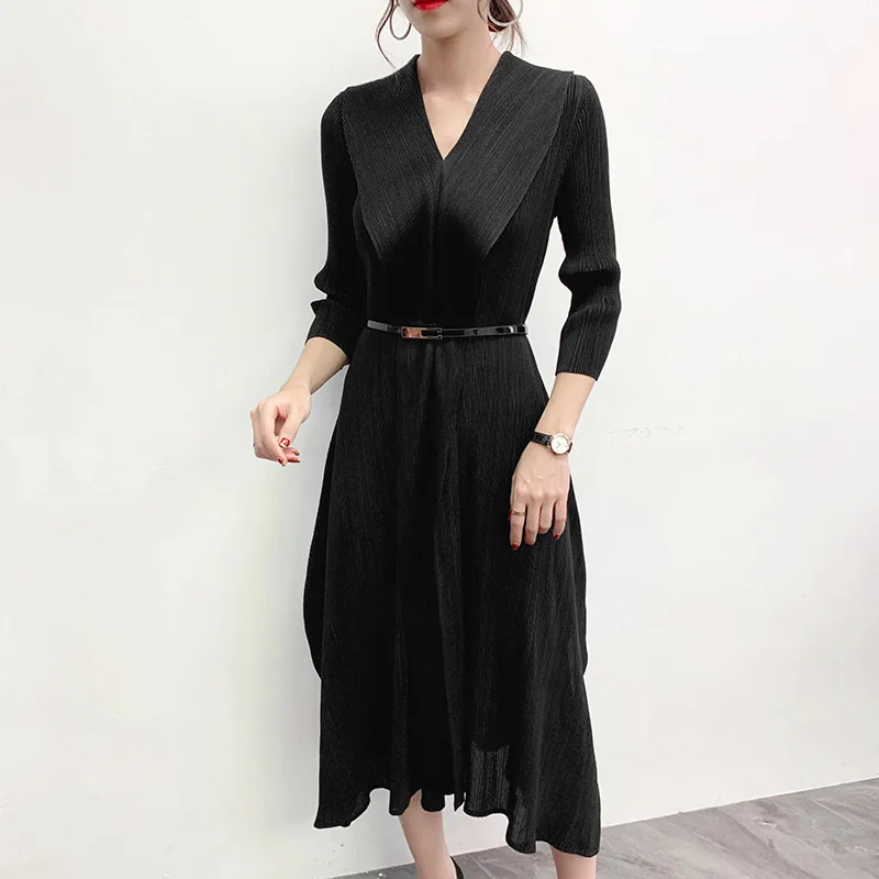 iMucci 2020 Spring New V-neck Solid Asymmetrical Split Dress Crimp Pattern Polyester Long Dress Office Lady Style TM1596
iMucci 2020 Spring New V-neck Solid Asymmetrical Split Dress Crimp Pattern Polyester Long Dress Office Lady Style TM1596