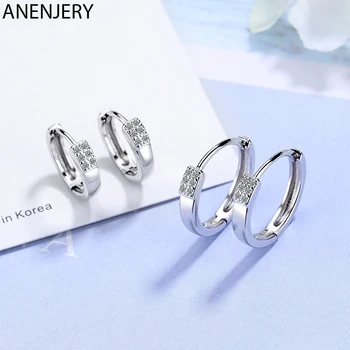 ANENJERY Fashion Simple Round Circle Zircon Hoop Earrings With Silver Color Earrings For Women Jewelry Gifts S-E1023
ANENJERY Fashion Simple Round Circle Zircon Hoop Earrings With Silver Color Earrings For Women Jewelry Gifts S-E1023