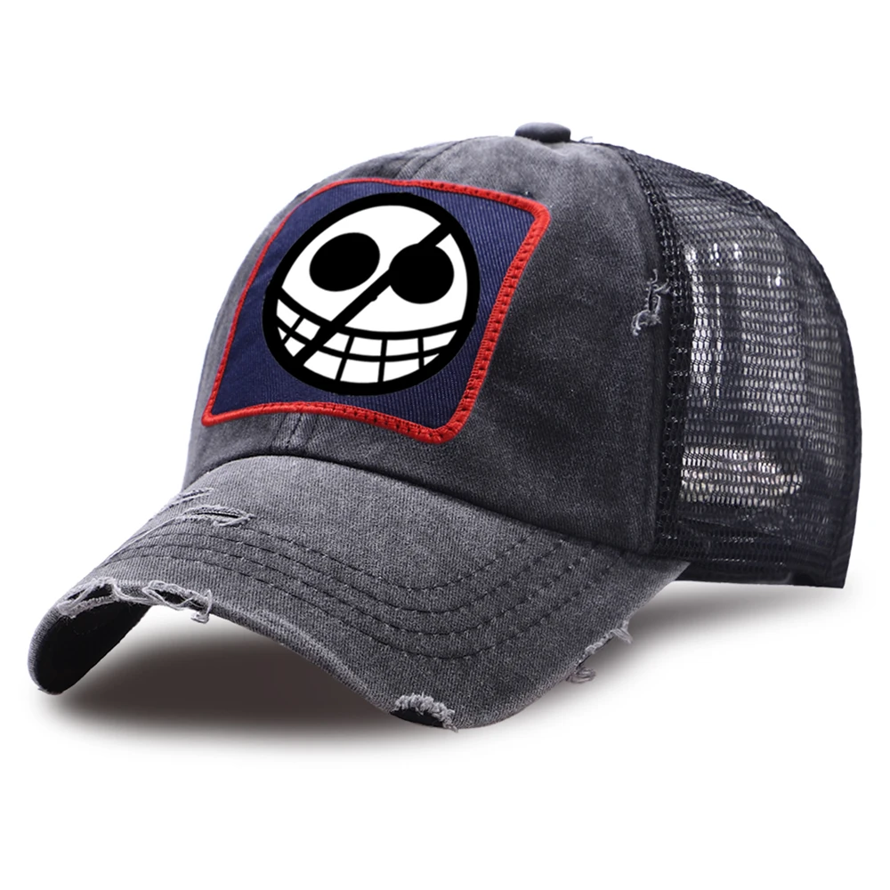 One Piece Baseball Caps Outdoor Cartoon Skull Snapback Hats Breathable Unisex Mesh Hat Harajuku Funny Skull Anime Trucker Cap
One Piece Baseball Caps Outdoor Cartoon Skull Snapback Hats Breathable Unisex Mesh Hat Harajuku Funny Skull Anime Trucker Cap
