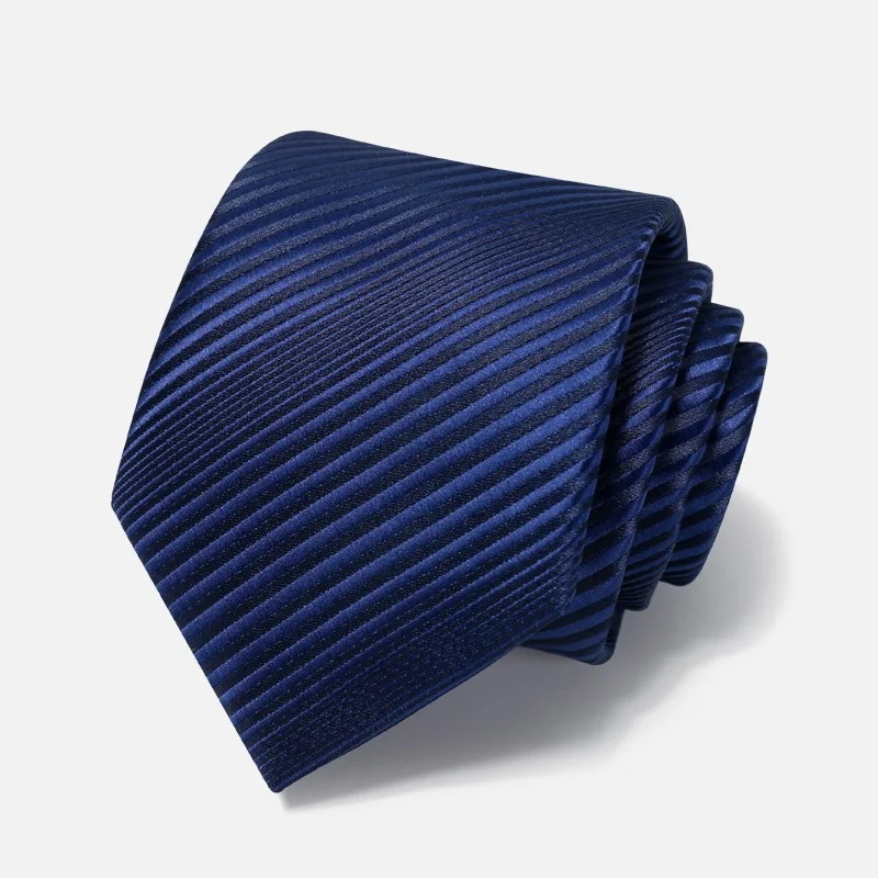 Фото Брендовый дизайнерский синий галстук модный широкий саржевый роскошный 8 см для