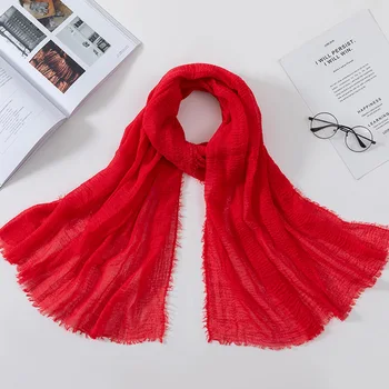 Summer sun shawl cotton and linen all-match casual scarf 
Summer sun shawl cotton and linen all-match casual scarf