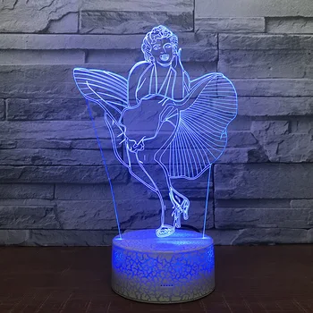 Sexy Marilyn Monroe 7 Color Lamp 3d Visual Led Night Lights For Kids Touch Usb Table Lampara Lampe Baby Sleeping Motion Light 
Sexy Marilyn Monroe 7 Color Lamp 3d Visual Led Night Lights For Kids Touch Usb Table Lampara Lampe Baby Sleeping Motion Light