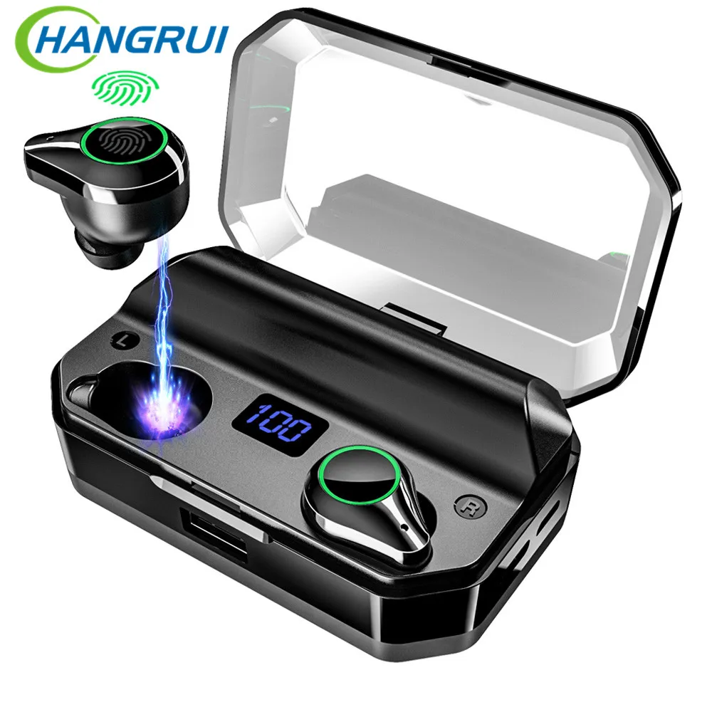 Hangrui LED Display Wireless Bluetooth Earphone V5.0 TWS T9 Bluetooth Headphone With 7000mAh Power Bank Headset With Microphone
Hangrui LED Display Wireless Bluetooth Earphone V5.0 TWS T9 Bluetooth Headphone With 7000mAh Power Bank Headset With Microphone