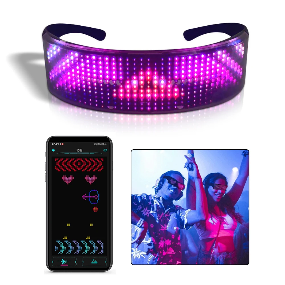 Magic Bluetooth Led Party Glasses APP Control Shield Luminous Glasses USB Charge DIY Quick Flash Led Shining Glasses
Magic Bluetooth Led Party Glasses APP Control Shield Luminous Glasses USB Charge DIY Quick Flash Led Shining Glasses