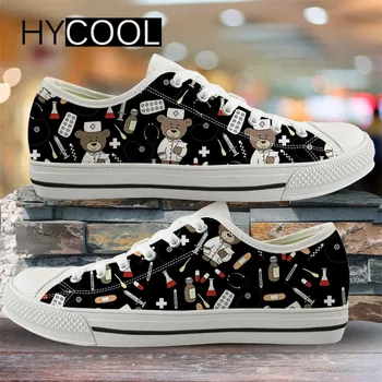 HYCOOL Cartoon Nurse Doctor Bear Pattern Woman Low Top Canvas Shoes Breathable Lace Up Sneakers Lady Casual Vulcanized Shoes
HYCOOL Cartoon Nurse Doctor Bear Pattern Woman Low Top Canvas Shoes Breathable Lace Up Sneakers Lady Casual Vulcanized Shoes