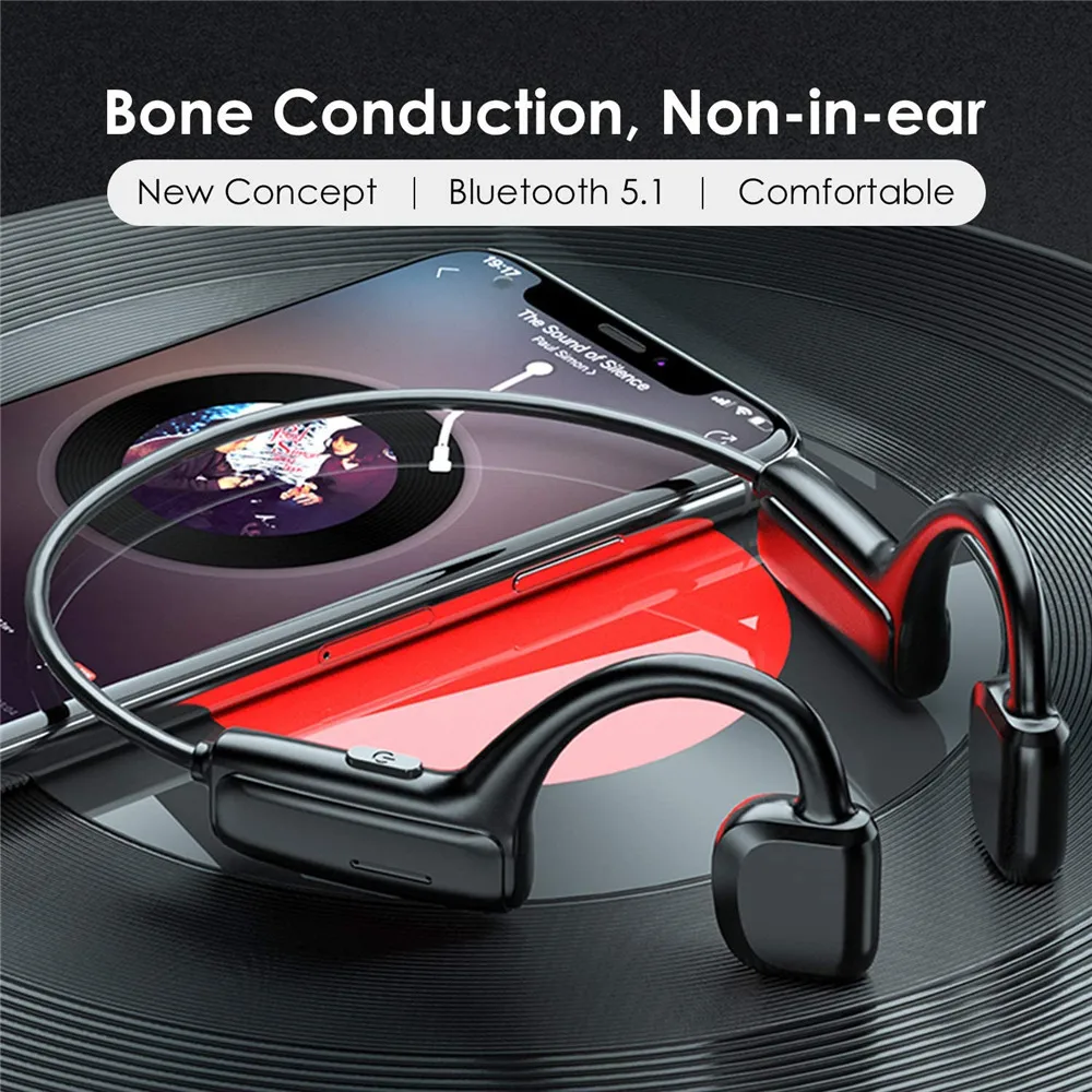 Concept Bone Conduction Earphone Wireless Bluetooth 5.1 Headphones Waterproof 360 Degree Bending with Microphone New
Concept Bone Conduction Earphone Wireless Bluetooth 5.1 Headphones Waterproof 360 Degree Bending with Microphone New