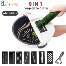 Vegetable Cutter Potato Shredder Radish Slicer With Drain Basket Multifunctional Rotate Peeler Fruit Grater Kitchen Tools 9 In 1
Vegetable Cutter Potato Shredder Radish Slicer With Drain Basket Multifunctional Rotate Peeler Fruit Grater Kitchen Tools 9 In 1